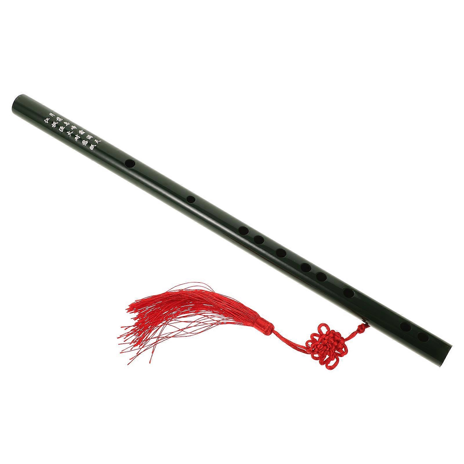 Beginner Bamboo Flute with Comfortable Grip and Durable Design for Playing Use Green Color 37.8 Inches