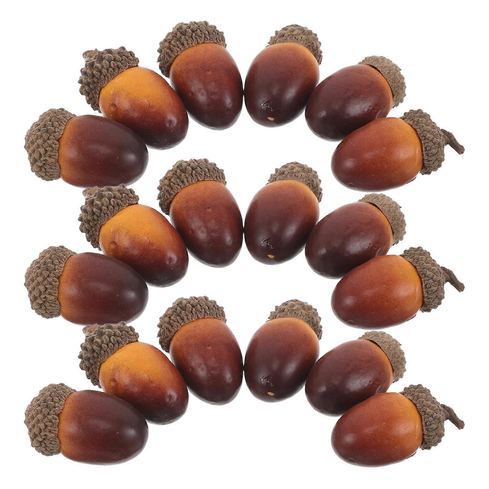 Faux Acorns Multi Foam Artificial for Thanksgiving Decor 40Pcs