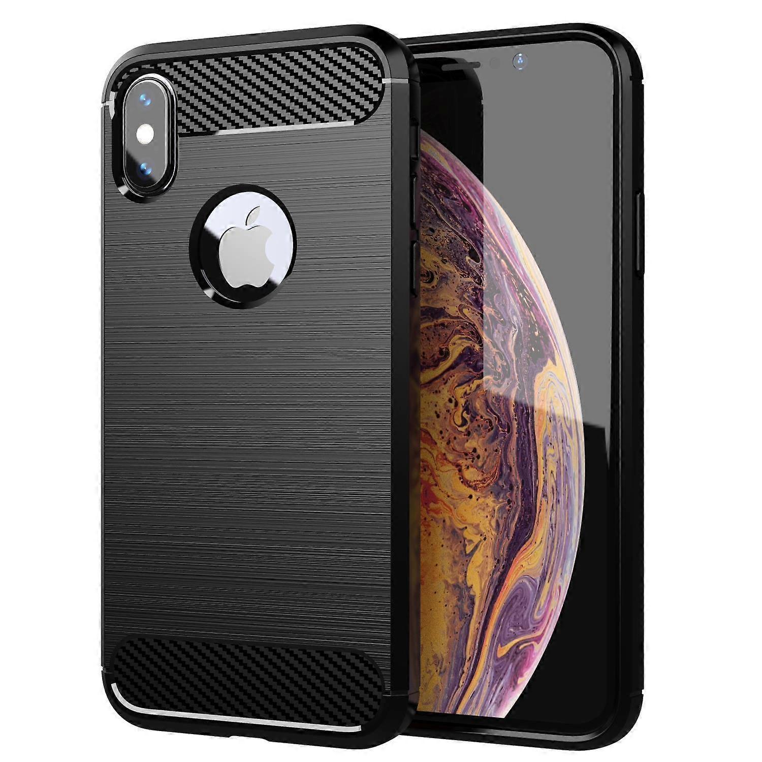 TPU Protective Case iPhone XS MAX Case - Carbon Look