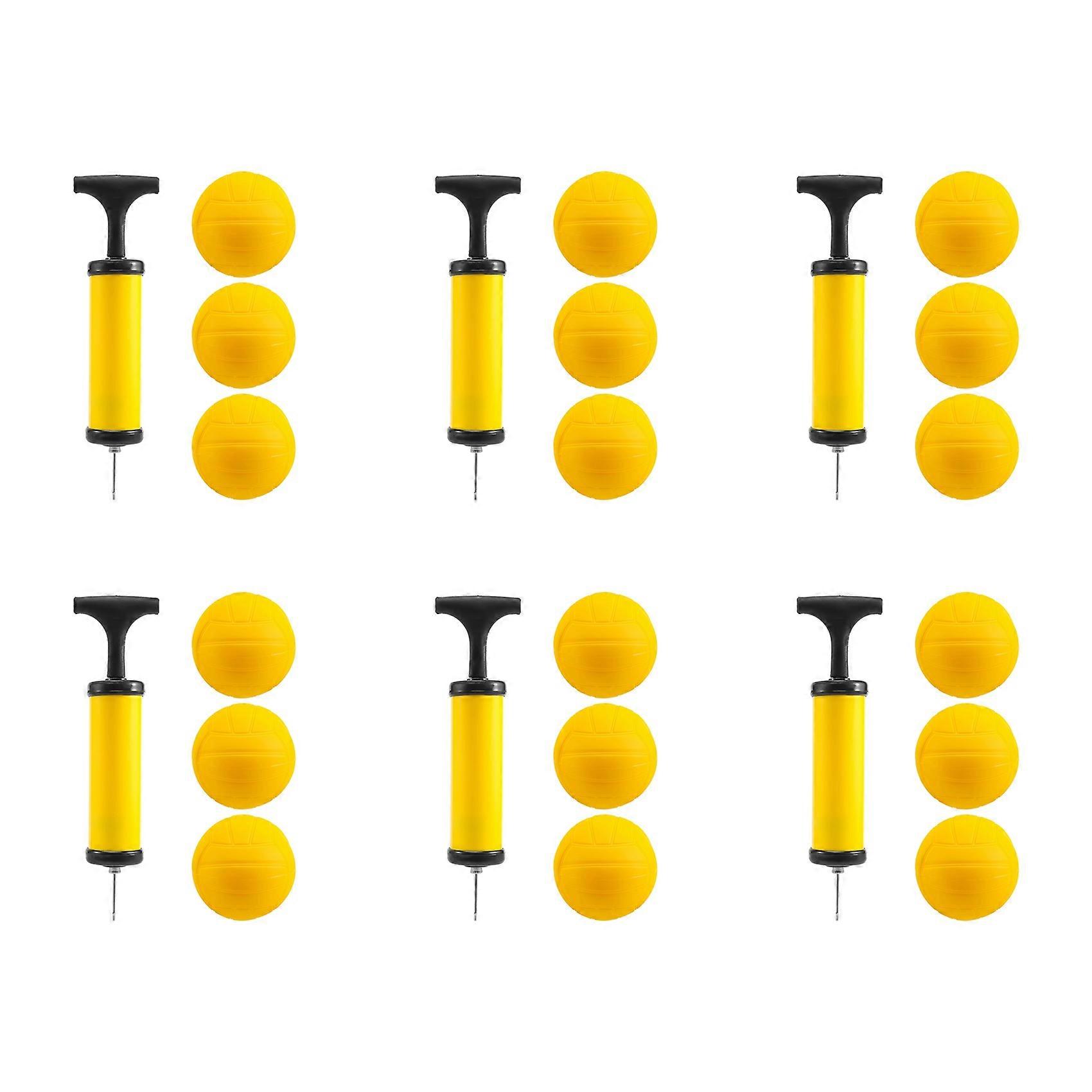 Viminston Roundnet Game Ball Replaceable Competitive Balls Mini Volleyball 18-Pack with Pump
