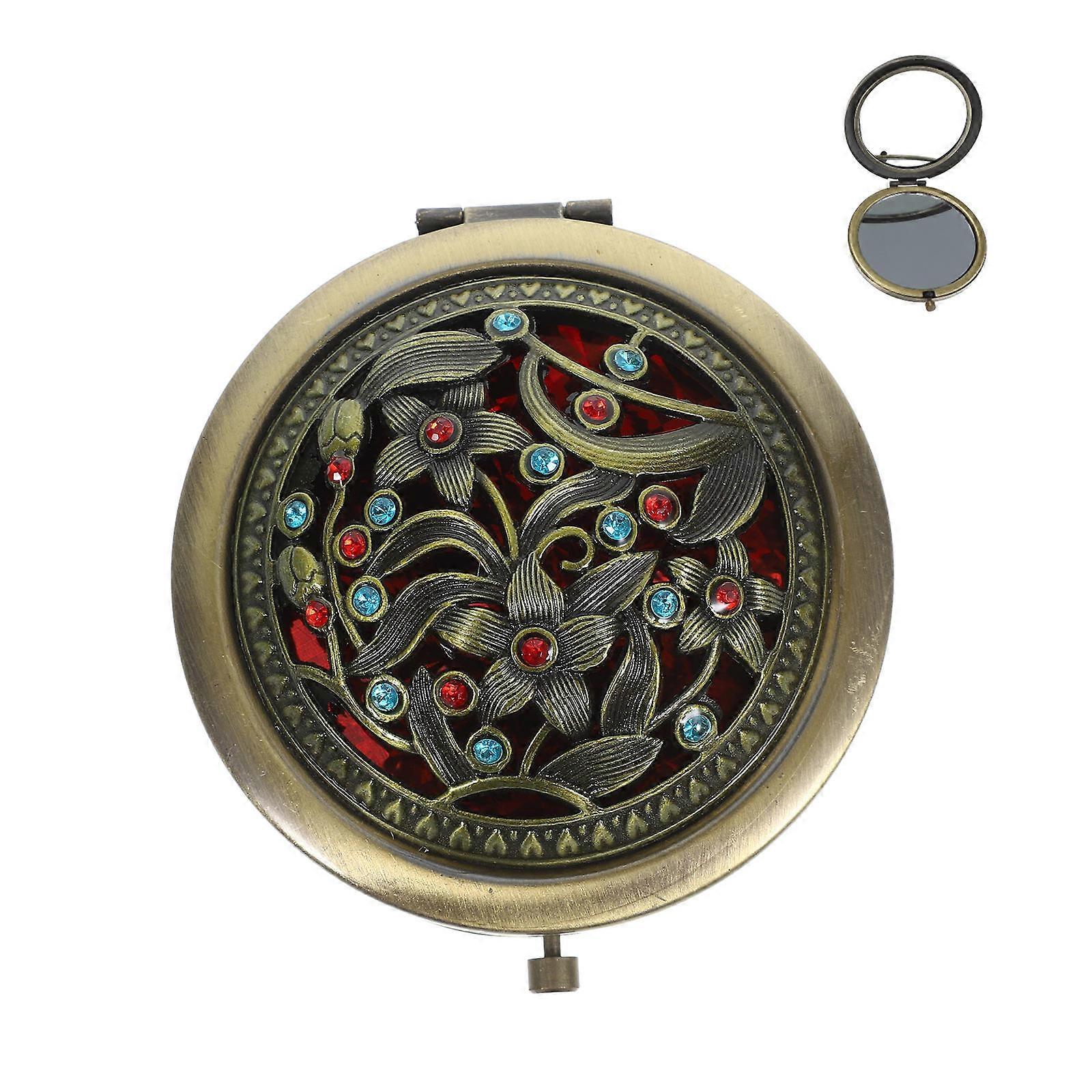 Purse Mirror Mini Round Double-Sided Folding Makeup Mirror 2Pcs for Women