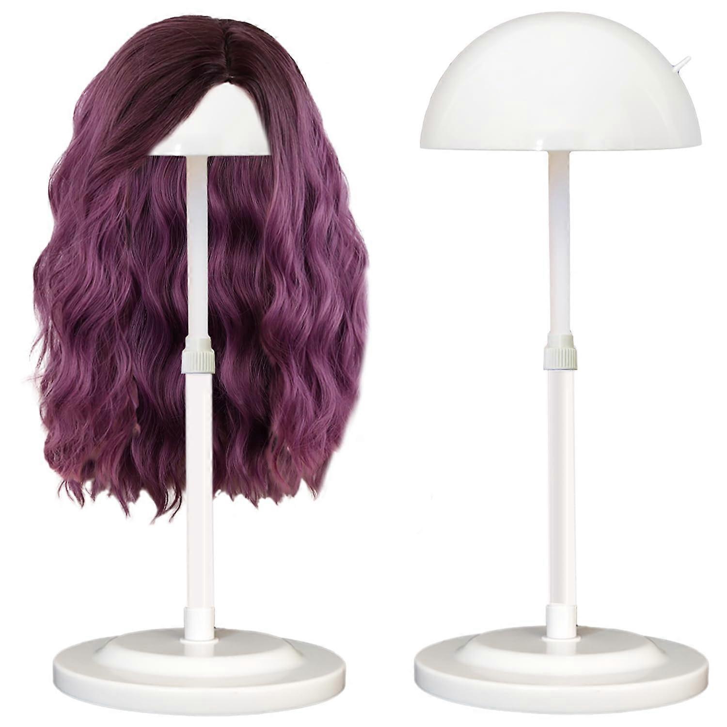 Adjustable Height Wig Stand with NonSlip Base for Styling, Drying, Display and Hats
