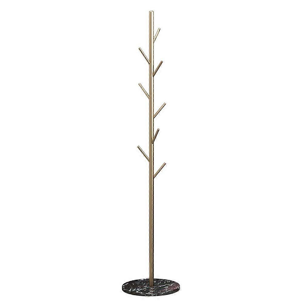 Freestanding Coat Rack with 8 Hooks, Modern Tree Design, Stable Marble Base for Entryway