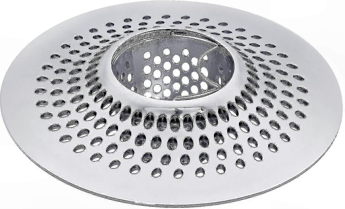 Stainless Steel Bathtub Drain Protector with Hair Catcher and Strainer Functionality