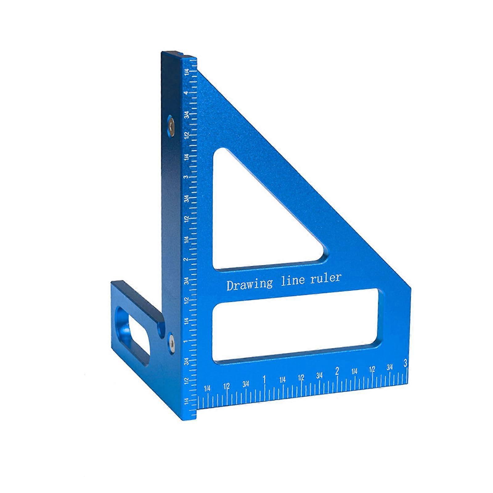 Woodworking Square Ruler 45/90 Degree  Precision Aluminum Alloy Protractor for 3D Layout