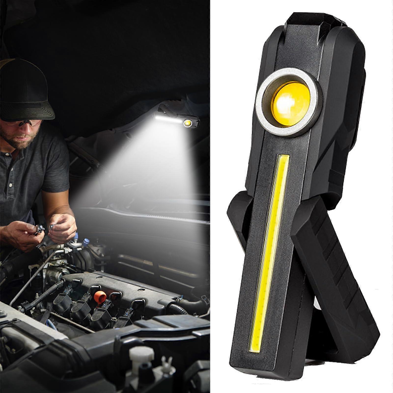 1500LM Rechargeable LED Work Light with Magnetic Base, 3 Modes and Hook for Camping Car