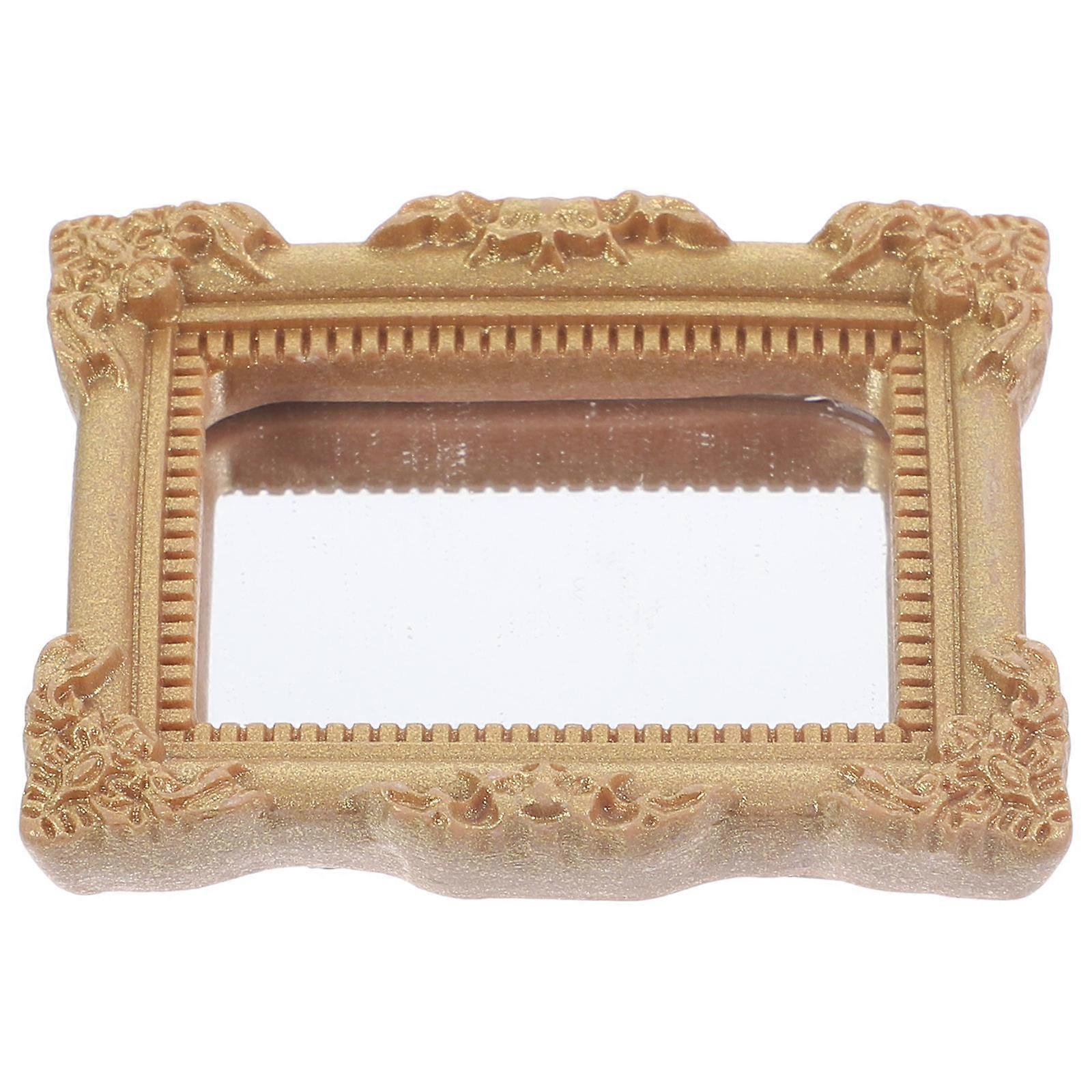 Doll House Miniatures Mini Classical Mirror for Decor