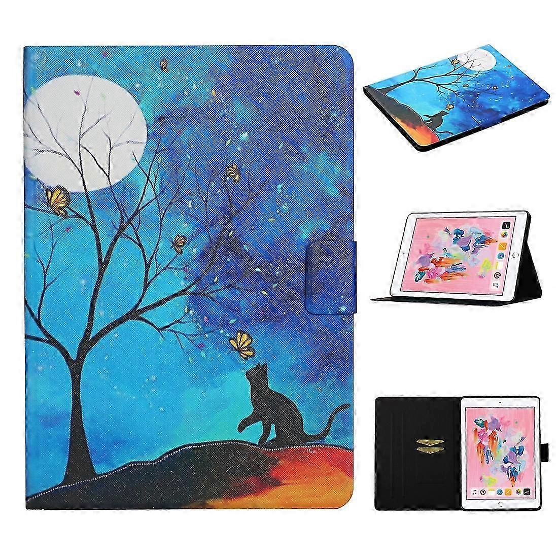 For iPad 5 Colored Drawing Pattern Horizontal Flip Leather Case with Holder & Card Slots & Sleep / Wake-up Function 2025