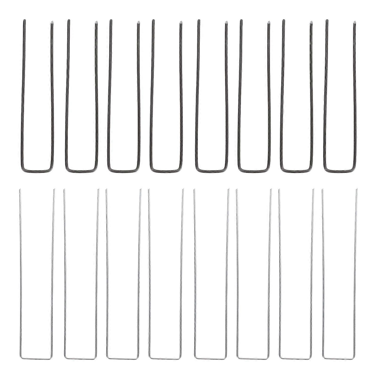 30Pcs Iron Fixing Nail for Garden Turf U-Shaped Durable Tool