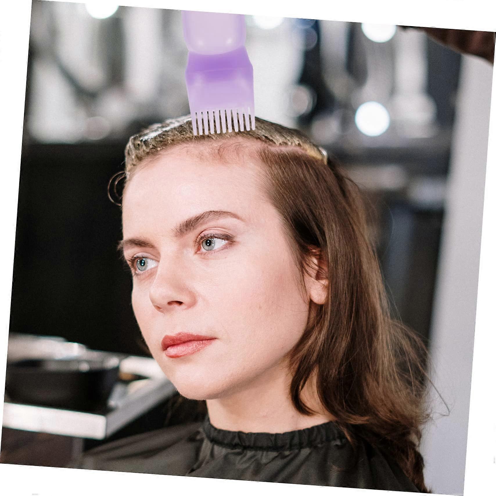 Hair Dye Applicator Bottle with Builtin Root Comb for Precise Scalp Oil Application, 3 Pack