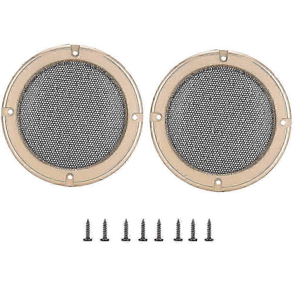 2026 2pcs Metal Speaker Covers, Decorative Circle Mesh