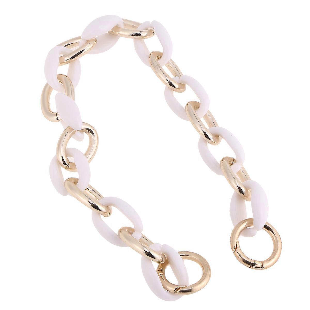 Handbag Chain Strap Replacement Purse Bag Chains Strap Daily Use White 1Set
