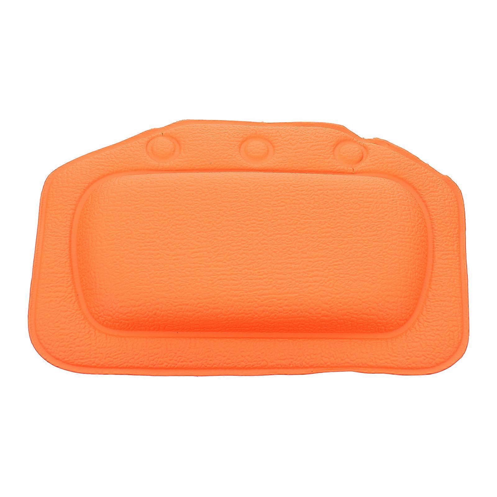 Supple Bathtub Pillow for Bath Head Rest PVC Material Orange