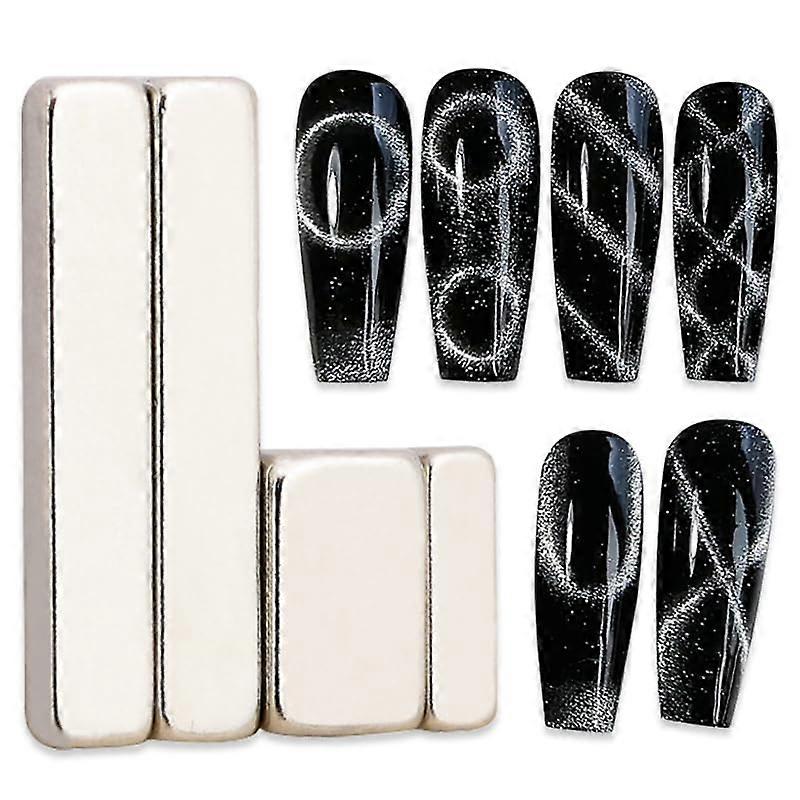 4Pcs Cat Eye Nail Art Magnet Set with Multiple Shapes for Fast Cat Eye Effects