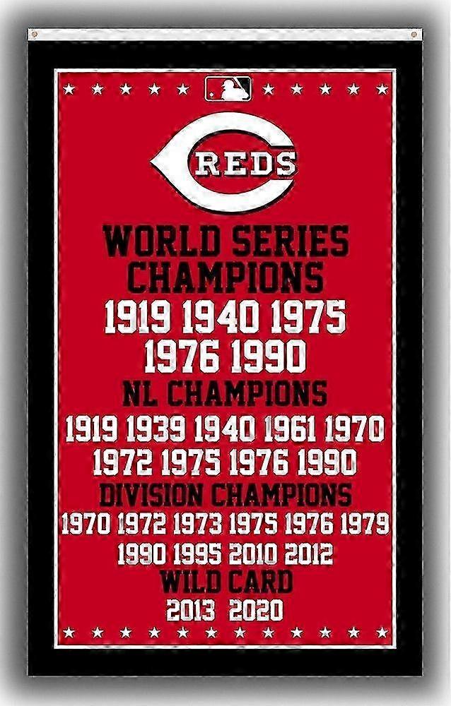 Cincinnati Baseball Team Memorable Flag Reds Winner Shape 376