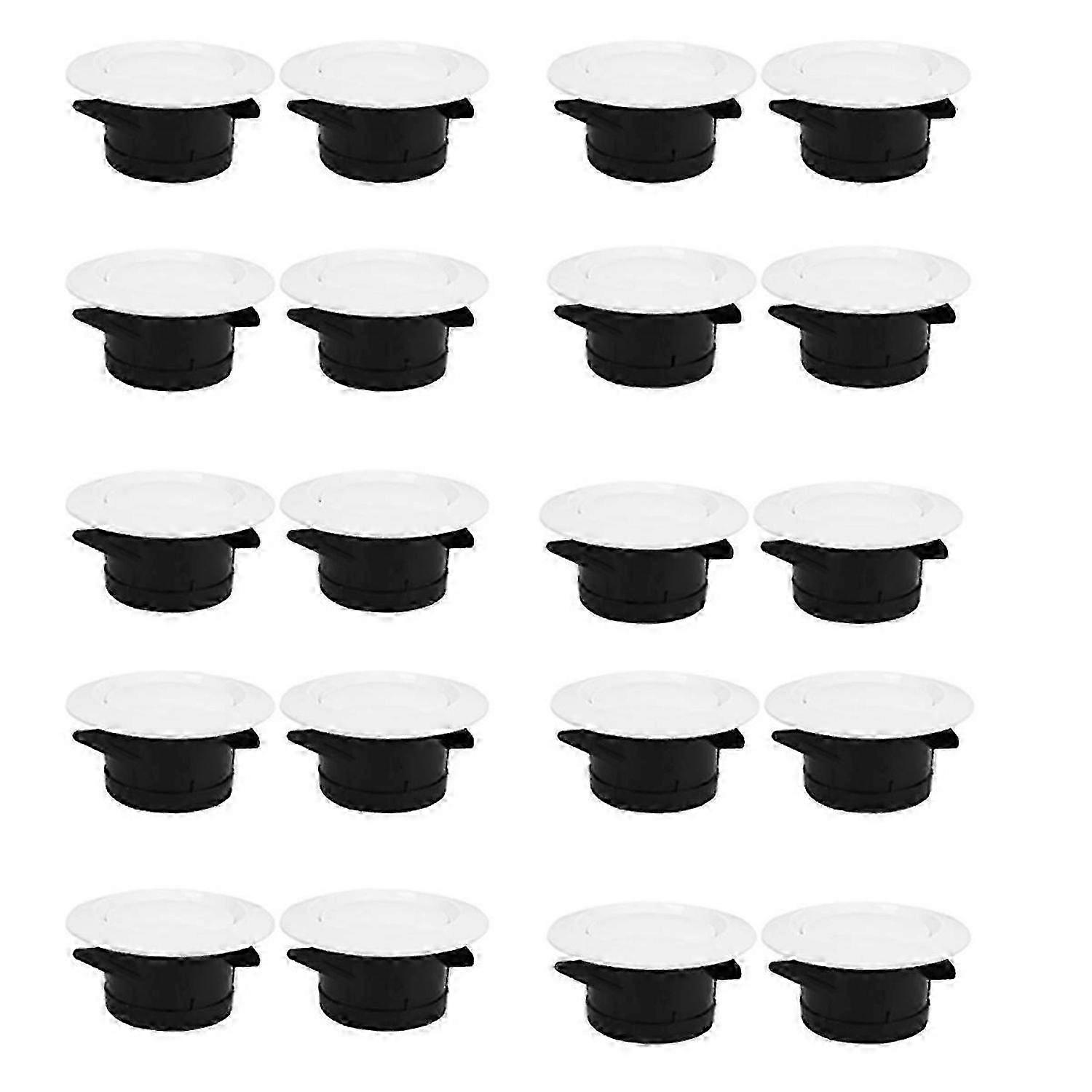 Two ABS adjustable round cornice exhaust vents, white, 4-inch.