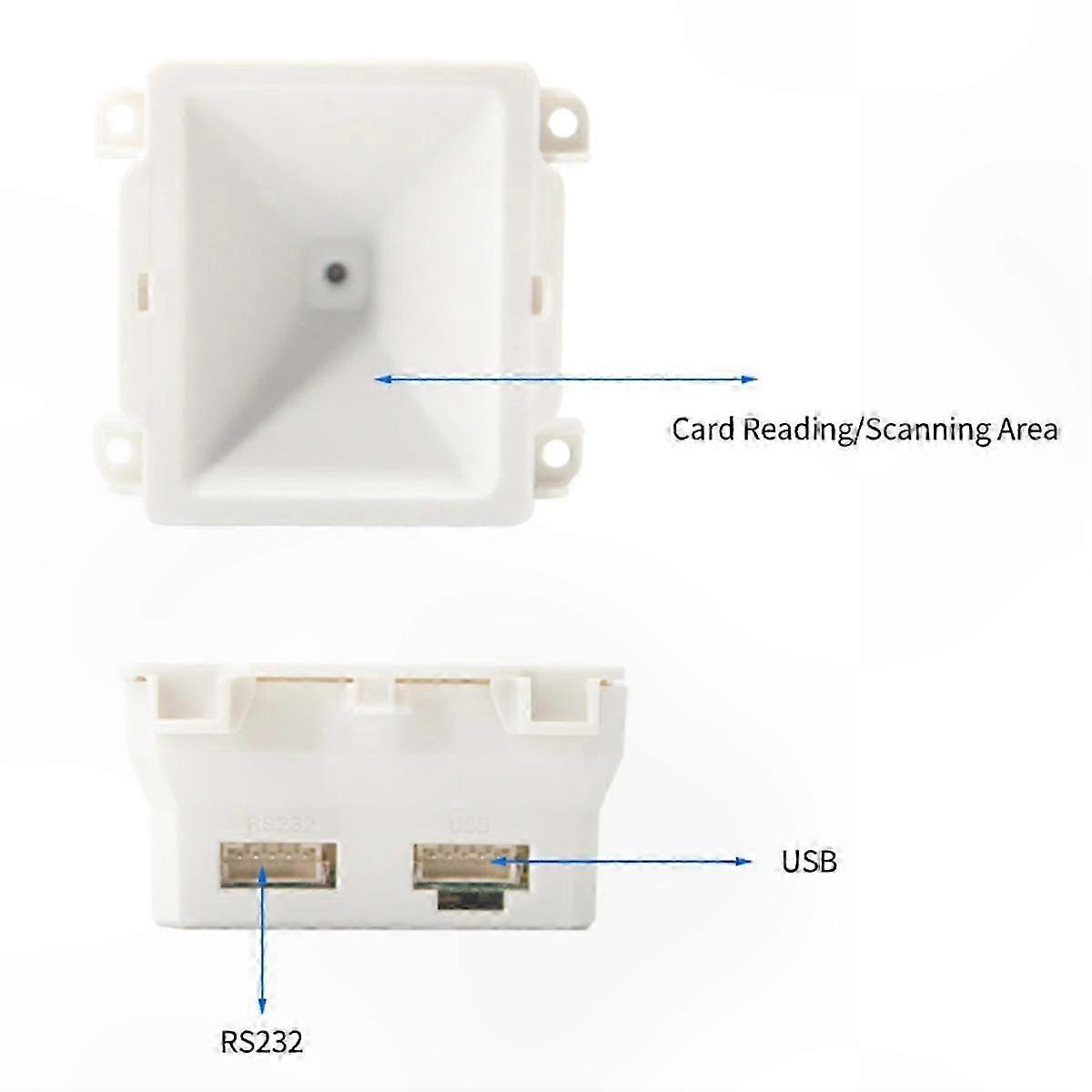 USB Barcode Scanner Module for Gate Machines, 1D 2D QR Code Reader with Embedded Design