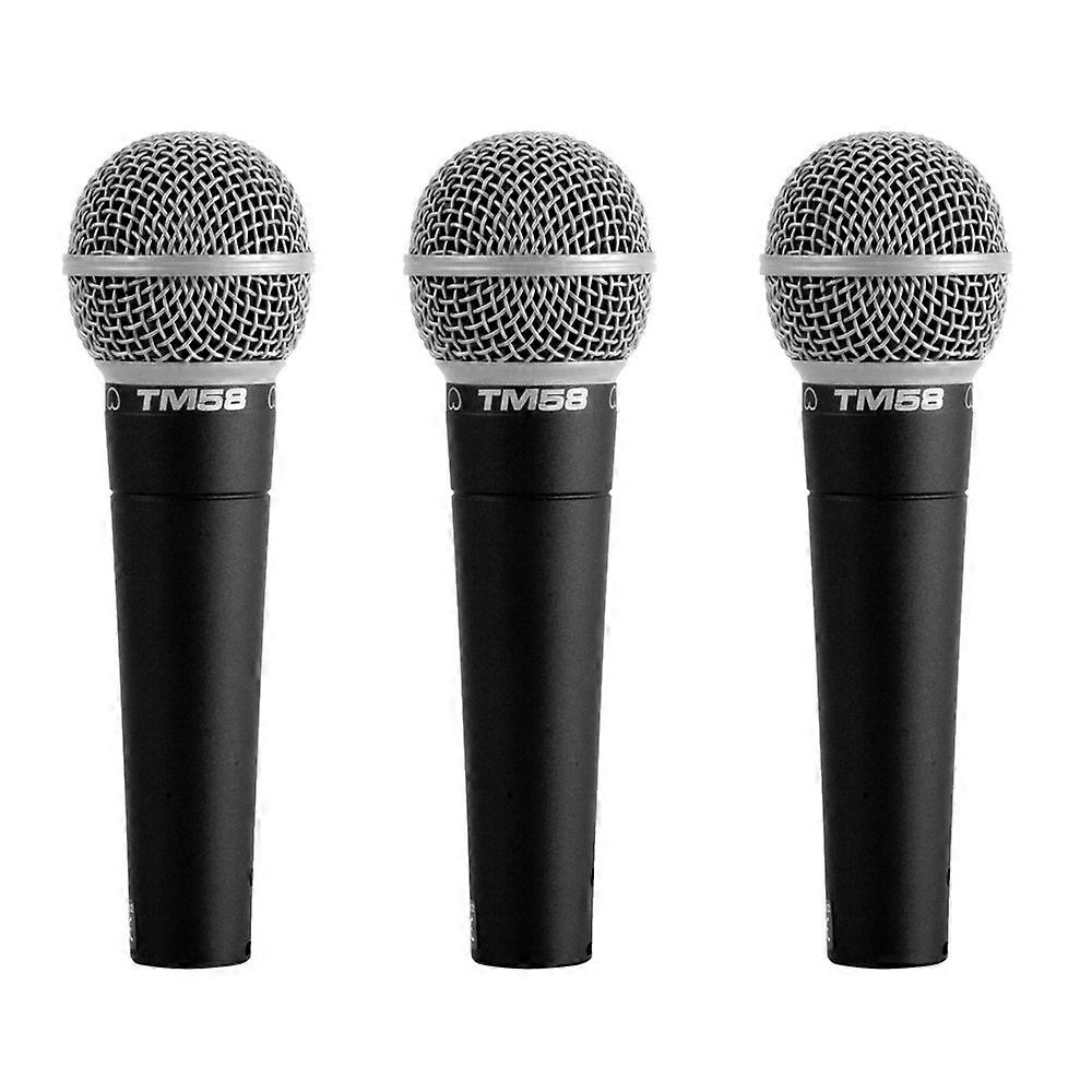 TM58 Dynamic Vocal Microphone 3Pack with Clear Sound, Noise Reduction and XLR Connectivity