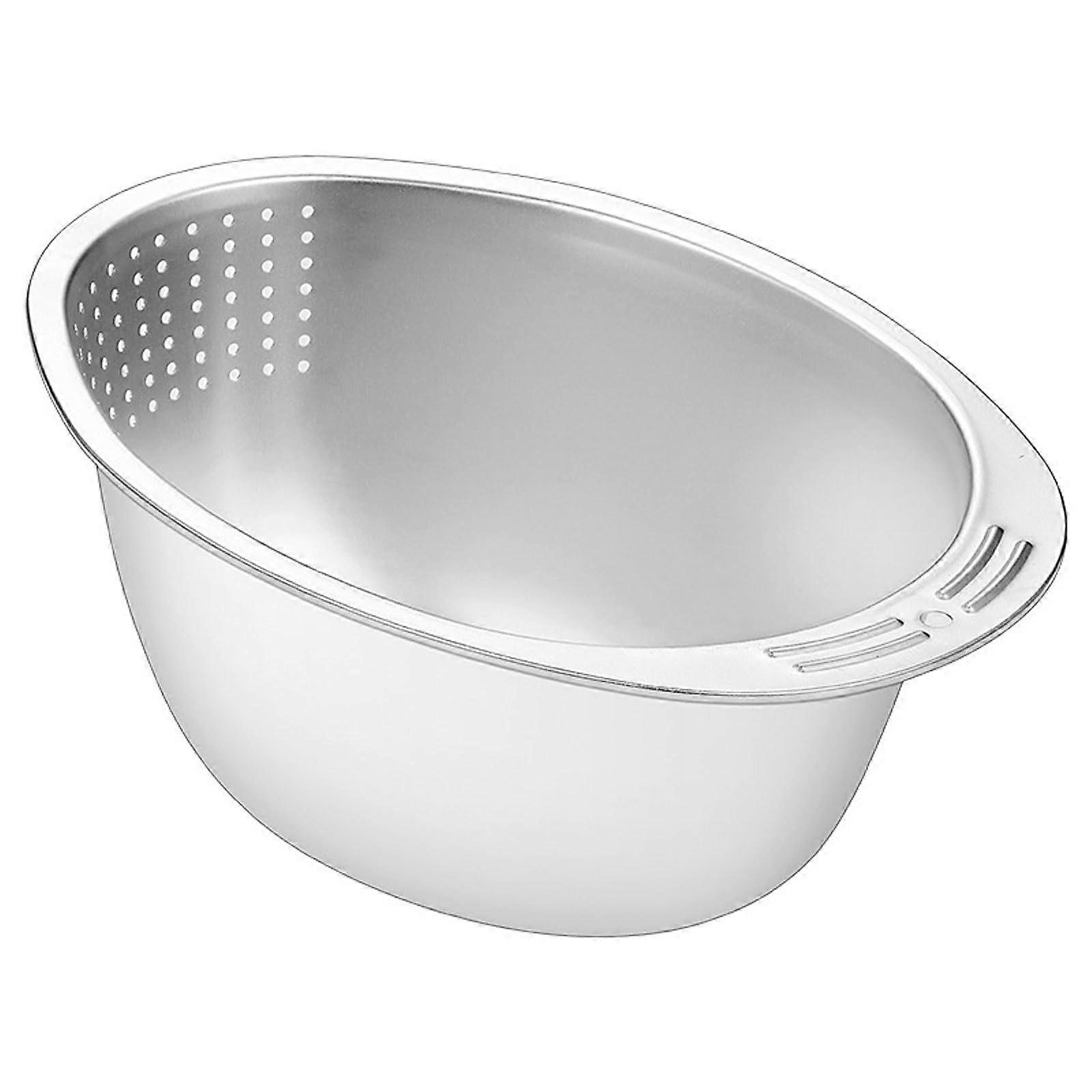 Stainless Steel Rice Washing Bowl with Quick Drain Design, MultiPurpose Kitchen Strainer