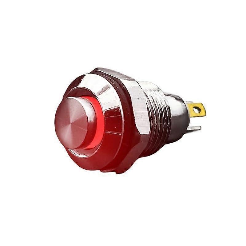 10mm Metal Momentary Push Button Switch Red LED Indicator  Head 1.8V 4 Pin