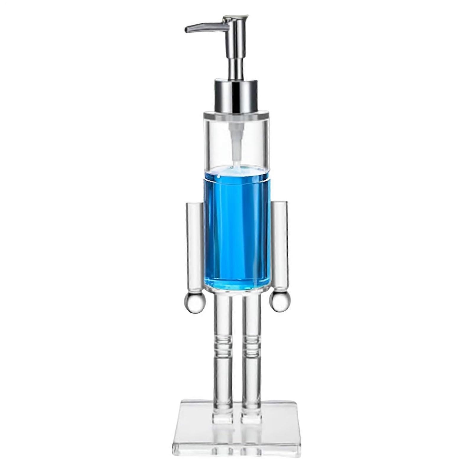 Christmas Nutcracker Soap Dispenser Transparent Acrylic Refillable Holiday Pump Bottle 150ml for Bathroom Kitchen
