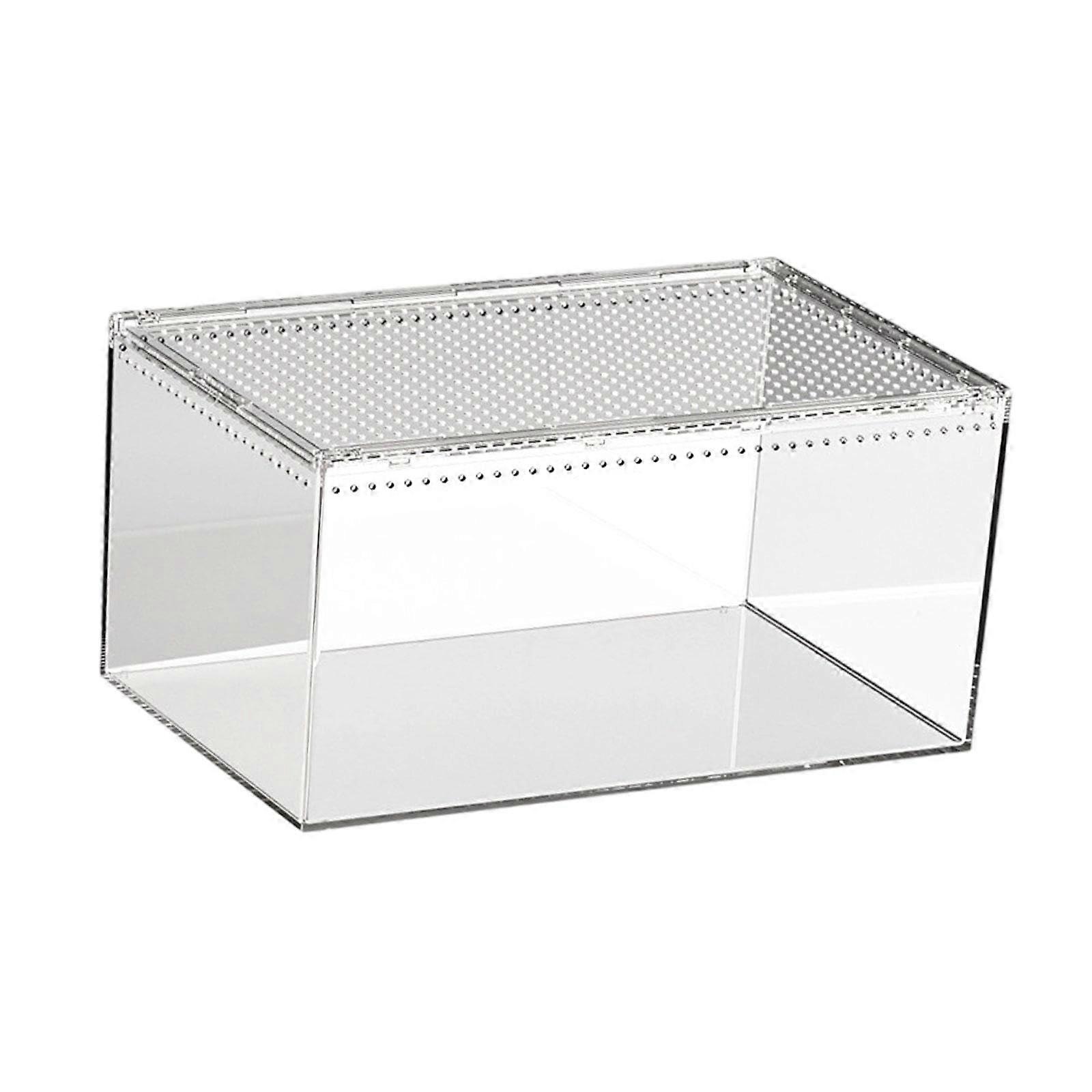 Stackable Transparent Reptile Terrarium with Ventilation for Small Animals Frogs and Hermit Crabs