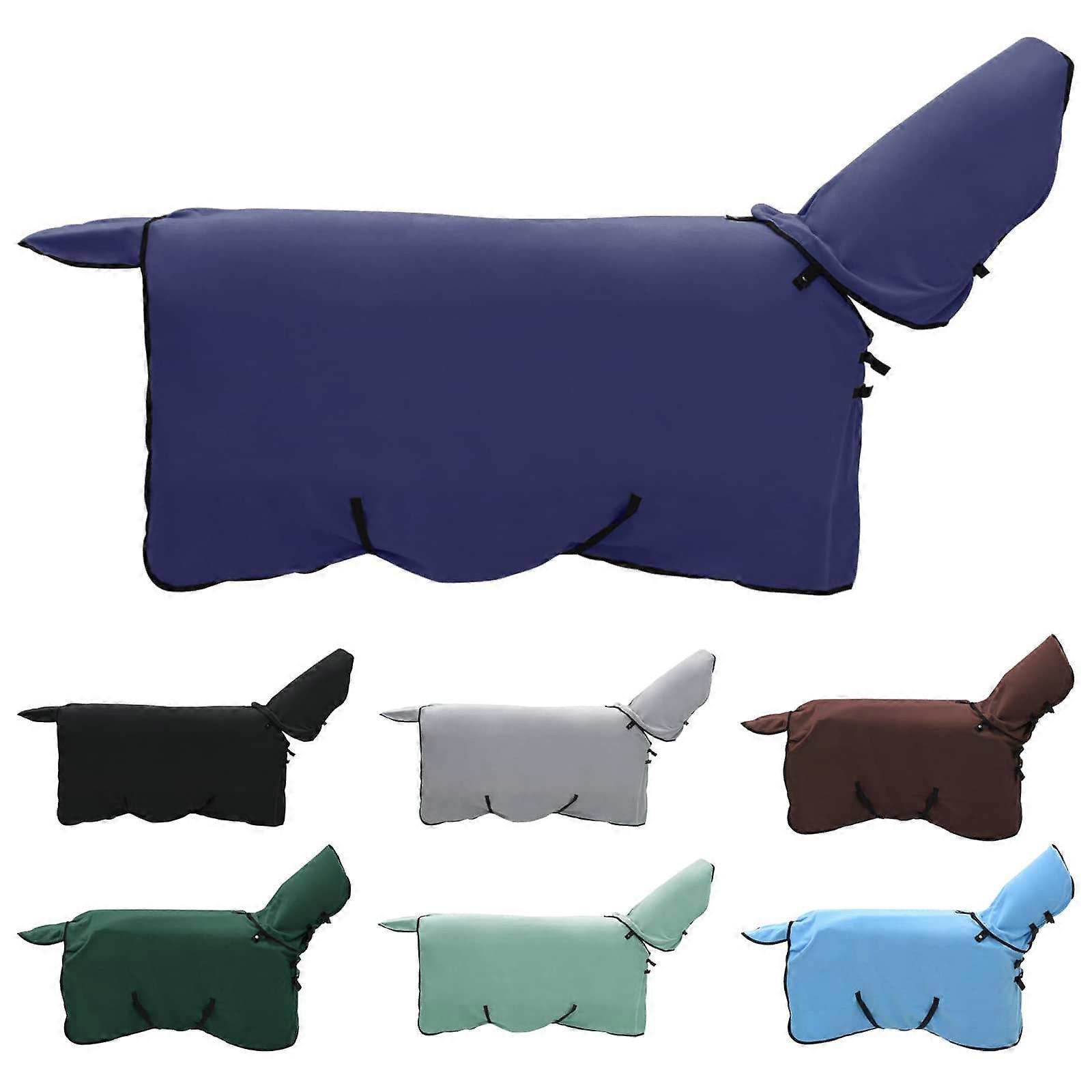 vidaXL Paardendeken Marineblauw Polyester