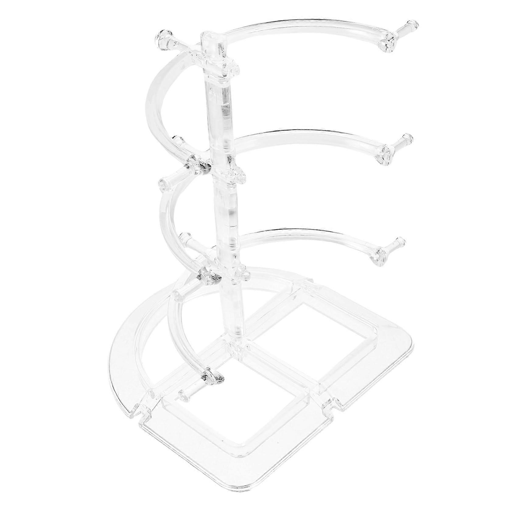 Multi Layer Eyeglass Display Stand with Stable Base Acrylic Sunglasses Organizer for Home