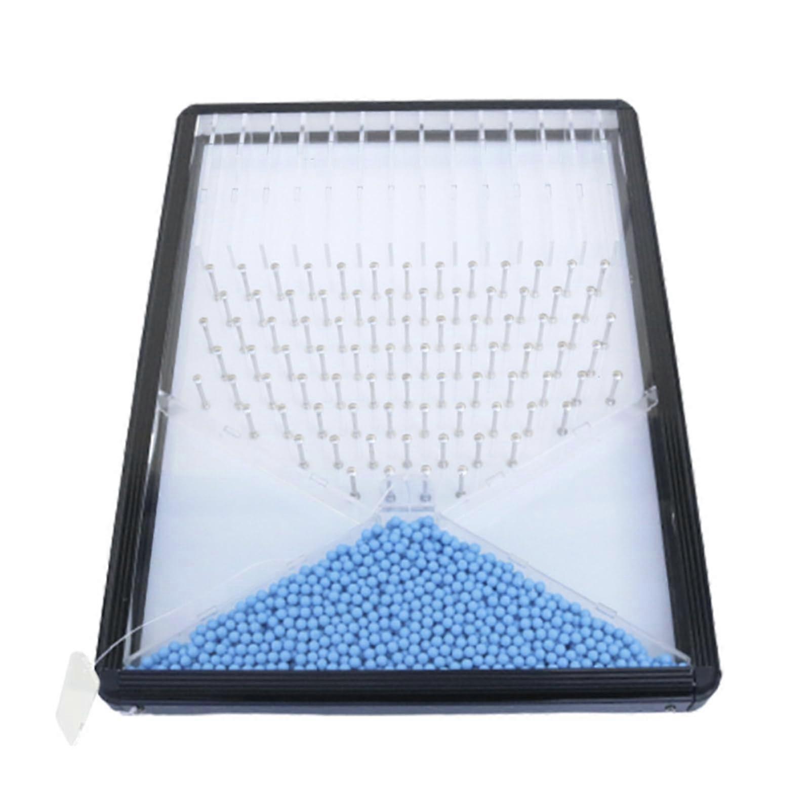 Galton Board Plexiglass Probability Demonstration for Statistics Education and Physics Teaching Blue