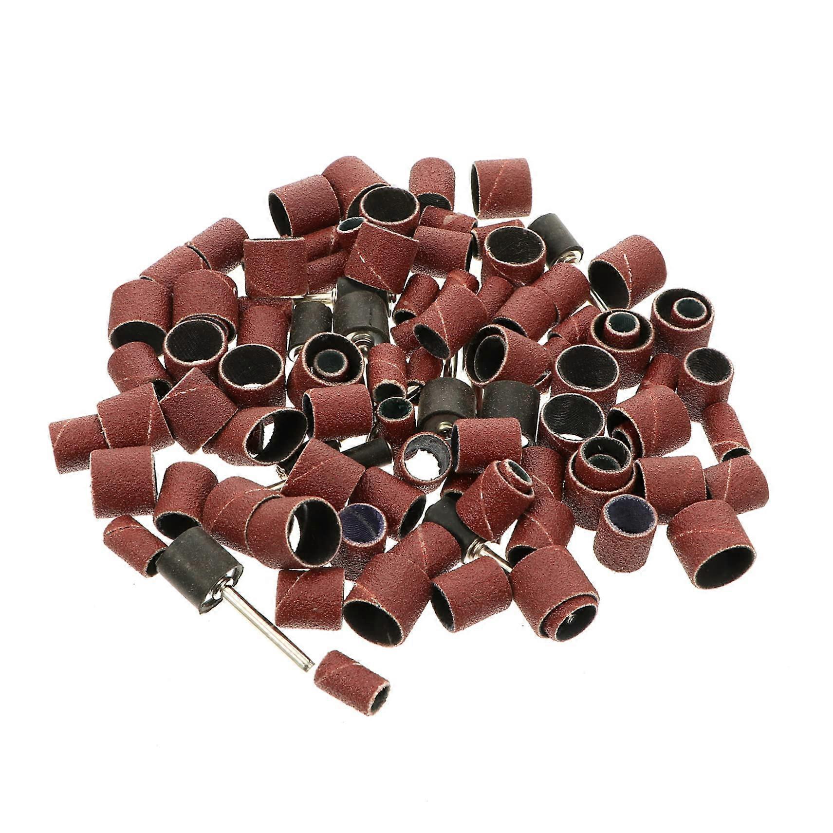 Nail Drill Sanding Bands Set with Drum Sander Mandrels, 102pcs, Large Quantity Sleeves, Easy Replacement