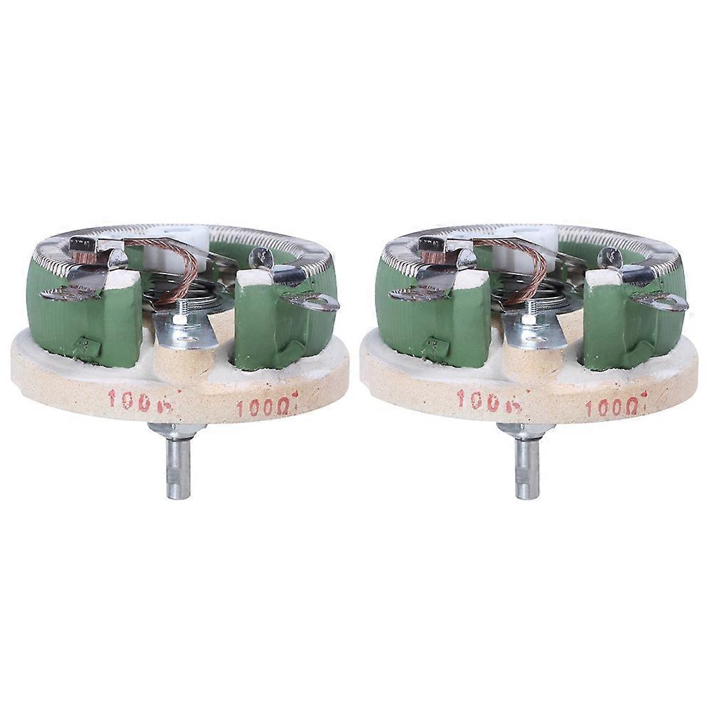 2X 100 Watt 100 Ohm Ceramic Disk Rheostat Variable Resistor