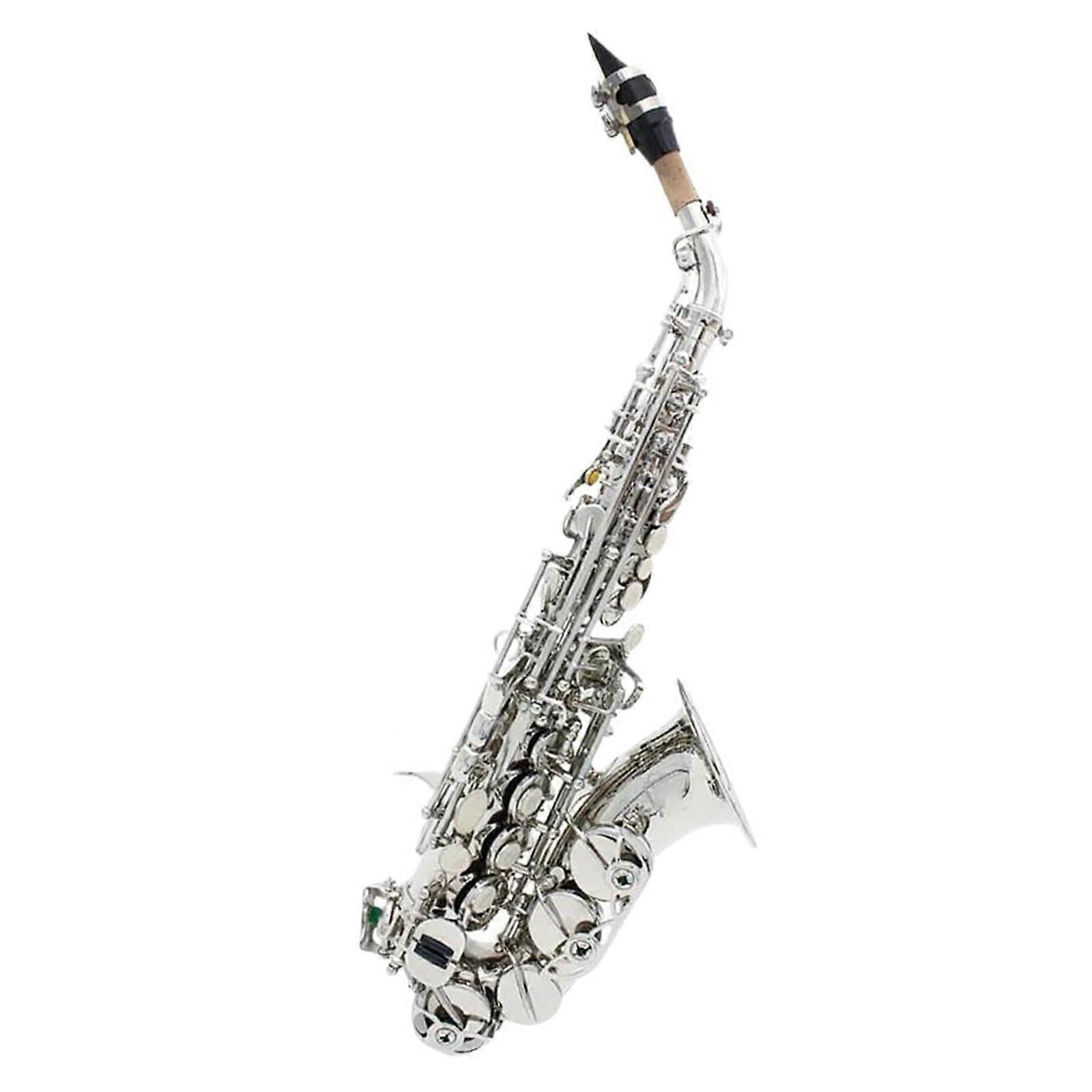 Professional Brass Bb Soprano Saxophone with Case, Easy Playability, Warm Tone for Beginners