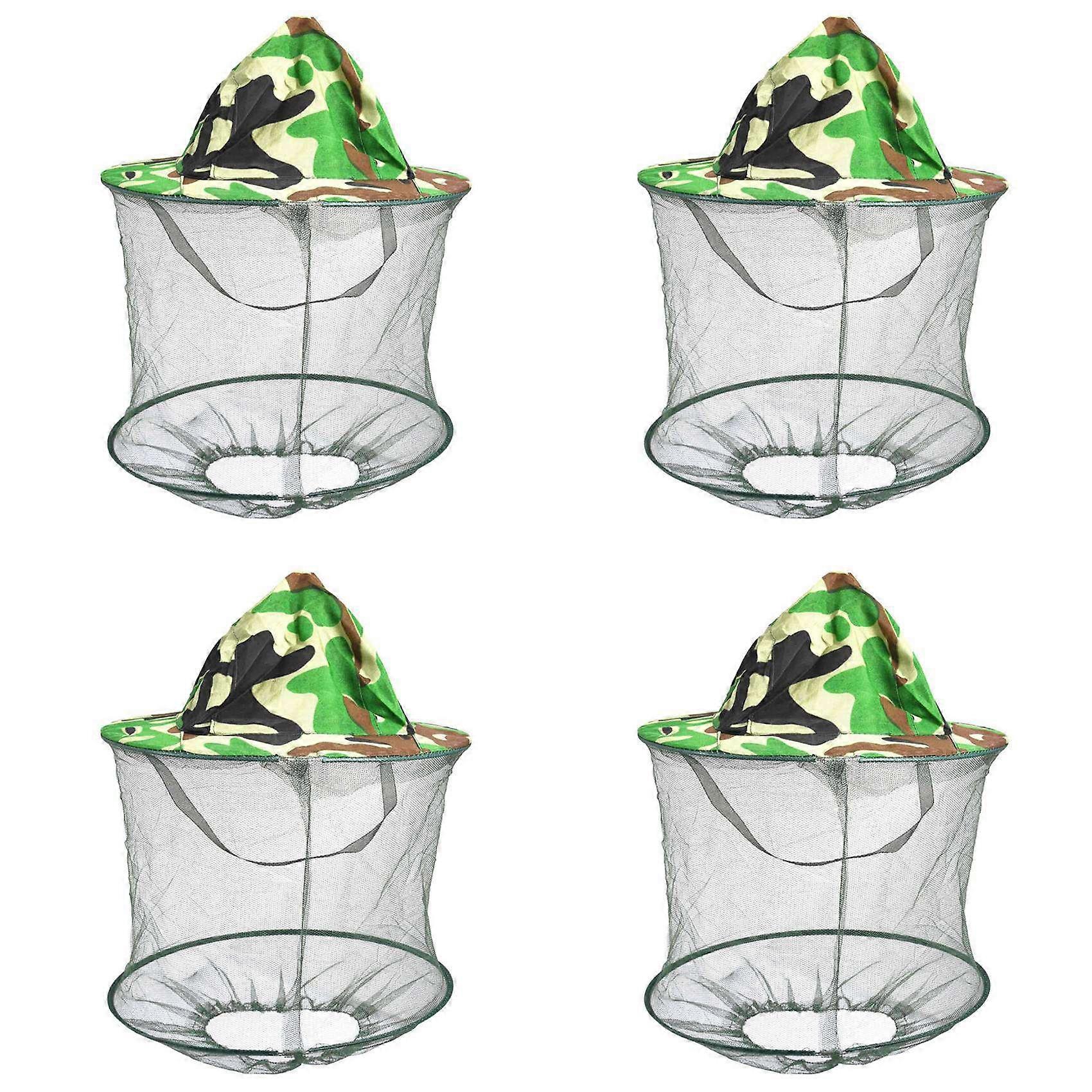 4X Camouflage Patten Beekeeper Hat Beekeeping Face Mask