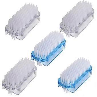 5er-Pack doppelseitiges Nagelreinigungsbürsten-Set mit ergonomischem, rutschfestem Griff für Hände und Füße