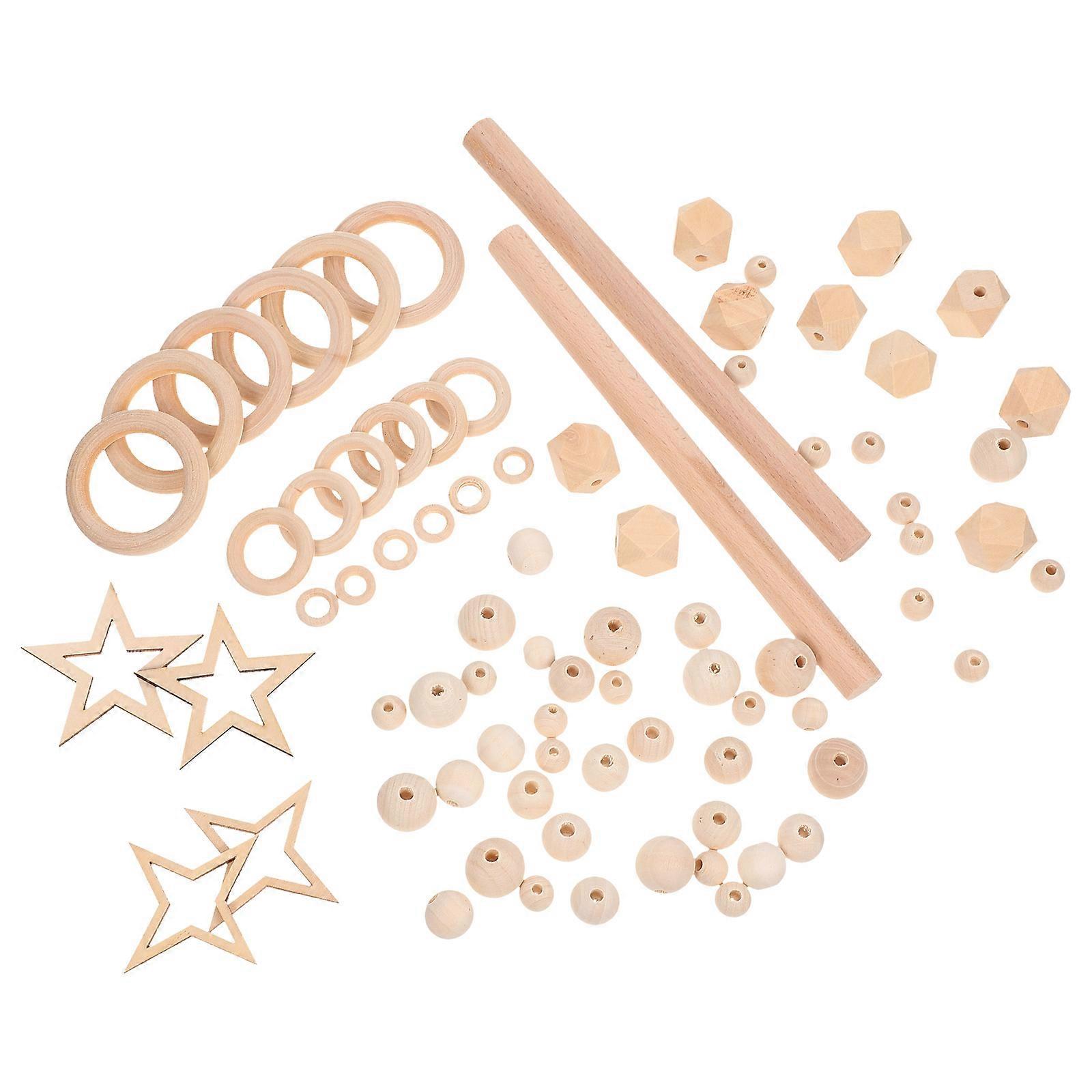 Macrame DIY Tools Wood Sticks for Weaving Loom 1Set Natural