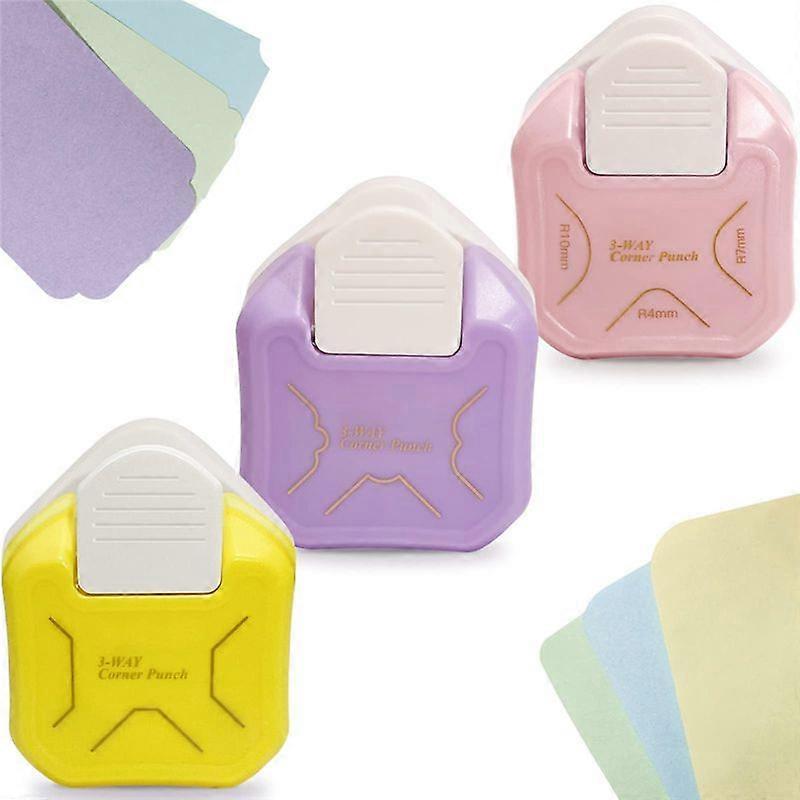 3 Pieces Corner Punch Corner Cutter Creative Pattern Corner Punch
