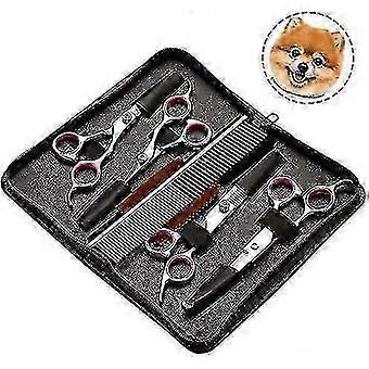 Aixmeet 4-teiliges Hundefriseurscheren-Set, titanbeschichteter Edelstahl