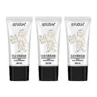 Hudtonejusterende CC-krem SPF 50 Fargekorrigerende Selvjusterende for moden hud Sminke Primer Solkrem Foundation