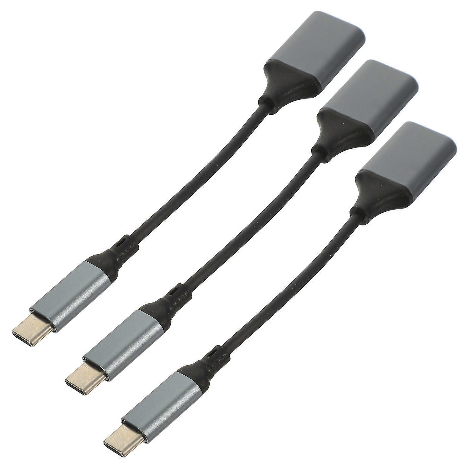 USB C to USB 3.0 Data Cable for Data Transfer 3Pcs Black Adapter