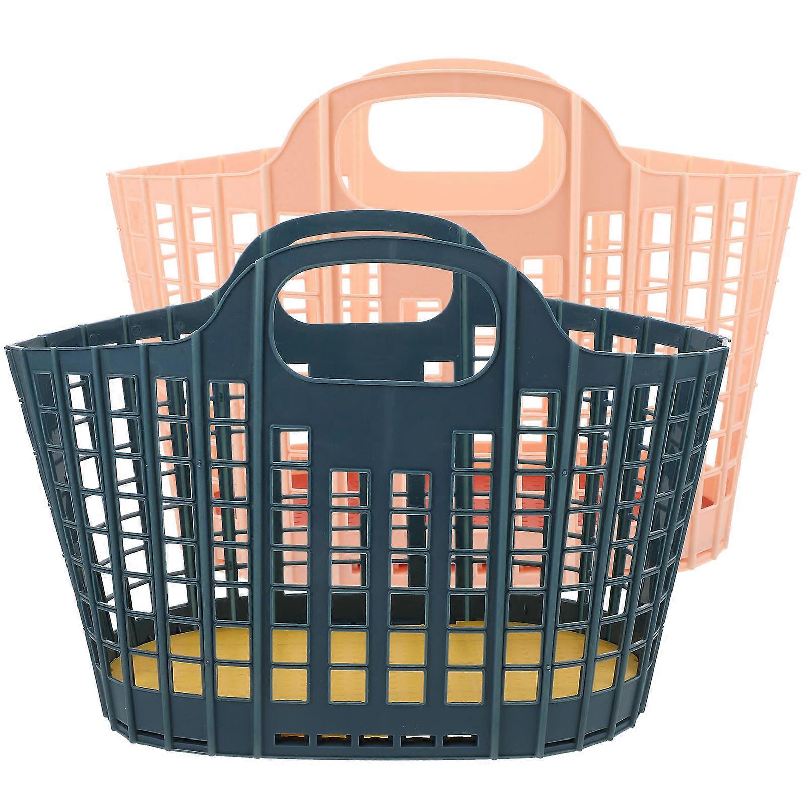 Food Storage Basket Multi-Function Vegetable Basket with Handle 2Pcs