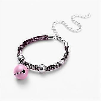 Katzenhalsband mit Glöckchen, verstellbares Nylon-Halsband für kleine Hunde und Welpen