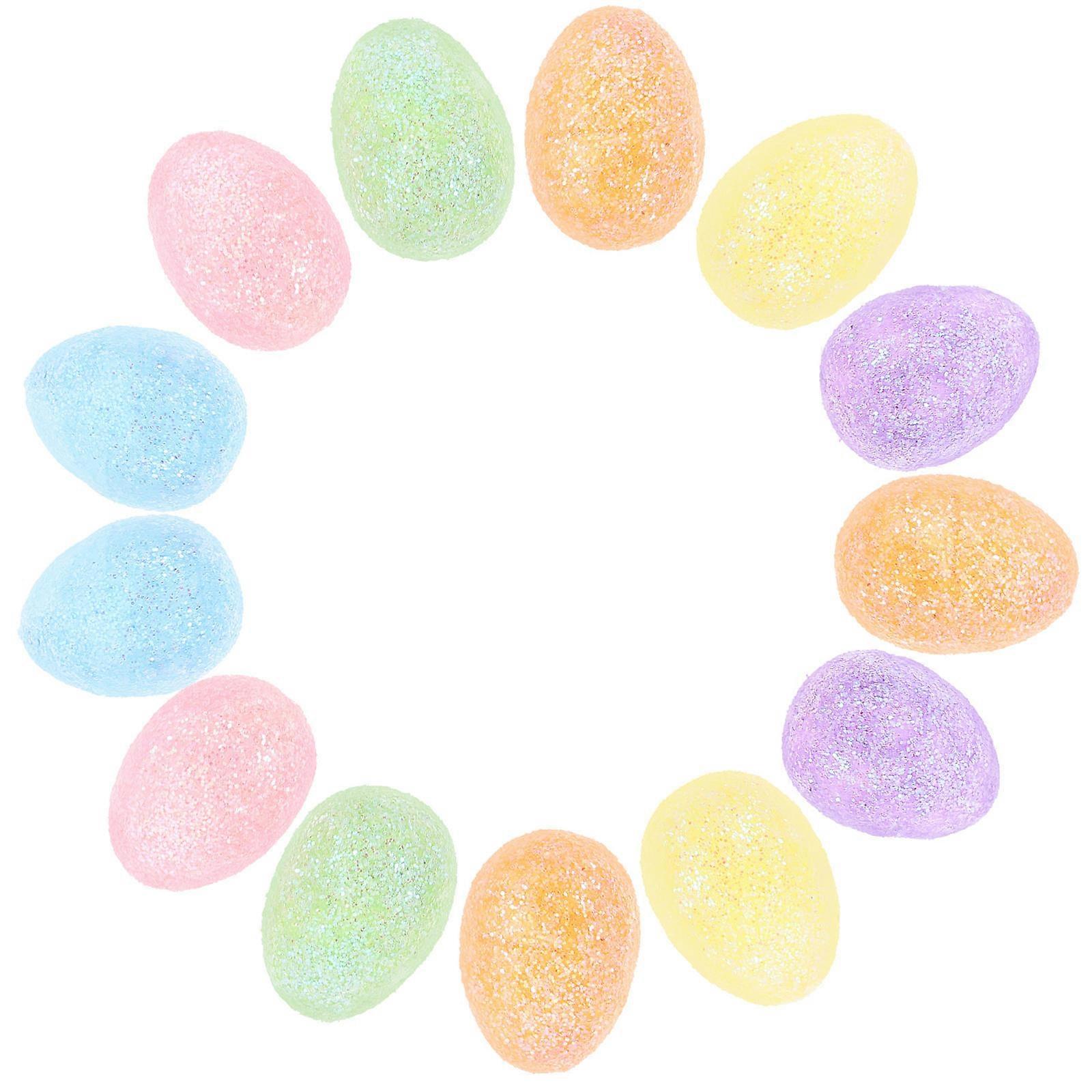 3 Bags Miniature Easter Eggs  Glittering Colorful Easter Eggs Stuffers Tiny Egg Props
