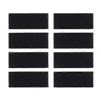 8 Pcs 22mm Black Silicone Watch Band Strap Loops Replacement Rings for Wristwatches