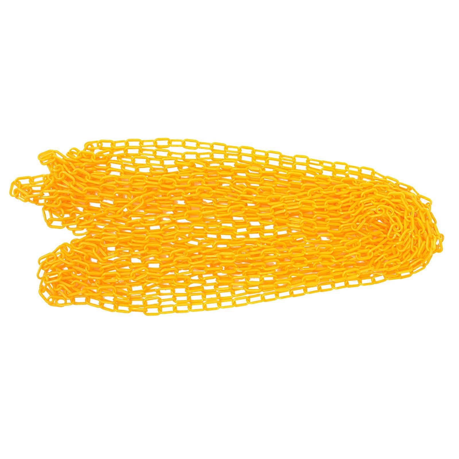 Caution Security Chain Yellow Crowd Control Chain Plastic Safety Barrier Chain (5M)
