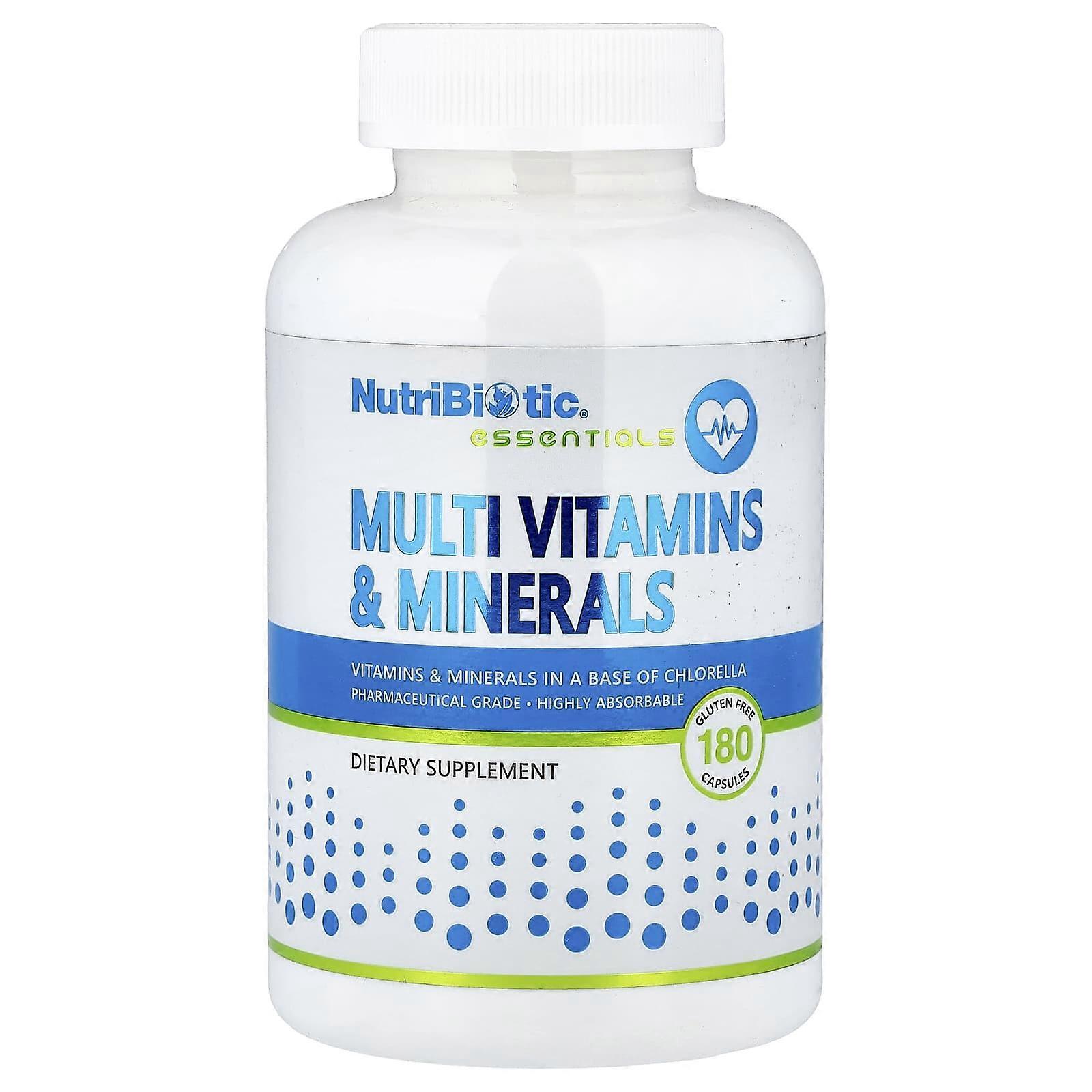 NutriBiotic, Essentials, Multi Vitamins & Minerals , 180 Capsules