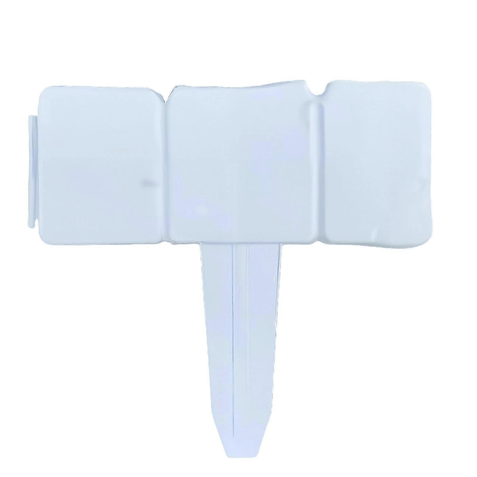 20PCS Interlocking Plastic Garden Edge Barrier Including Integrated Holders Simple Assembly  White