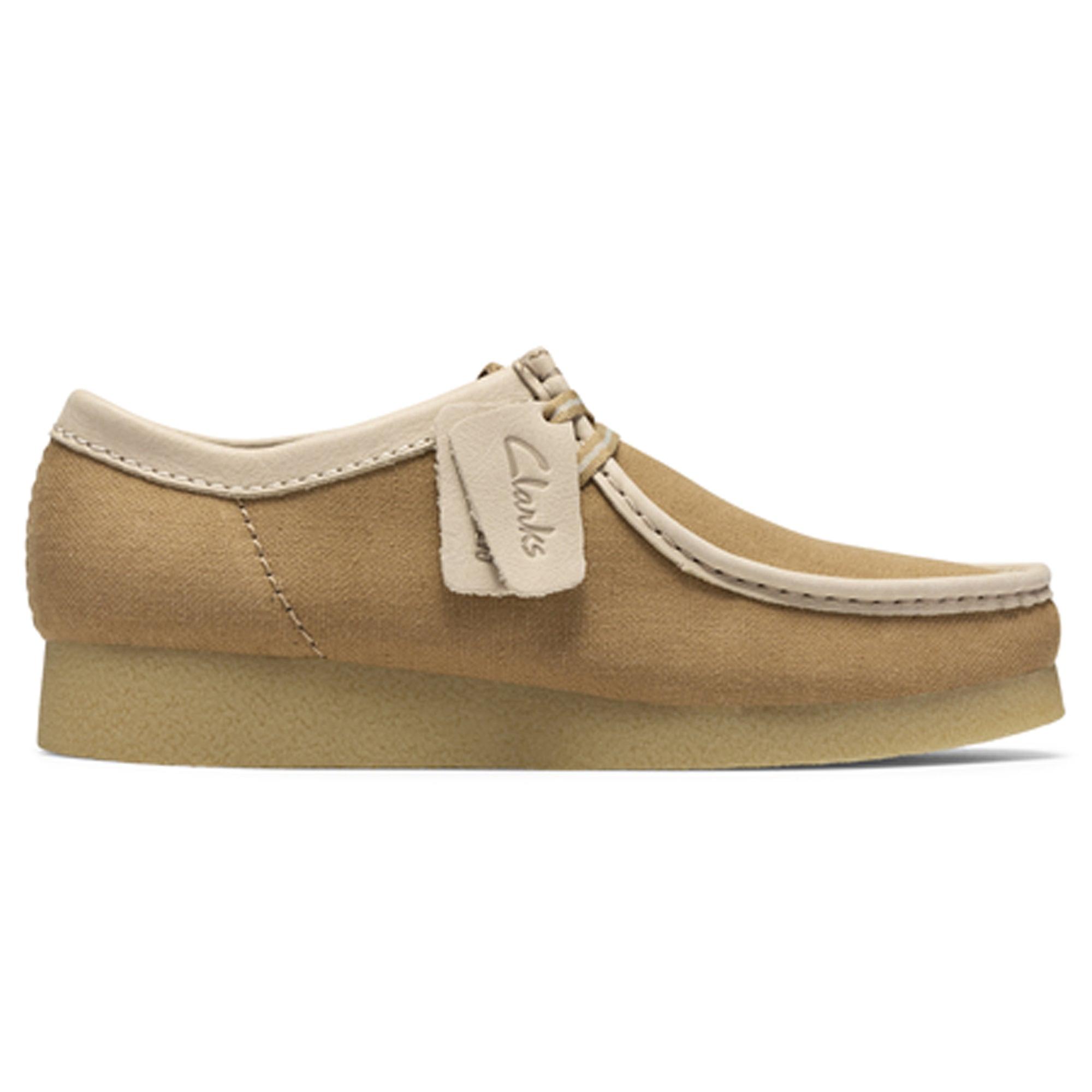 Clarks Originals Wallabee Evo Textured Shoes Tan Combi