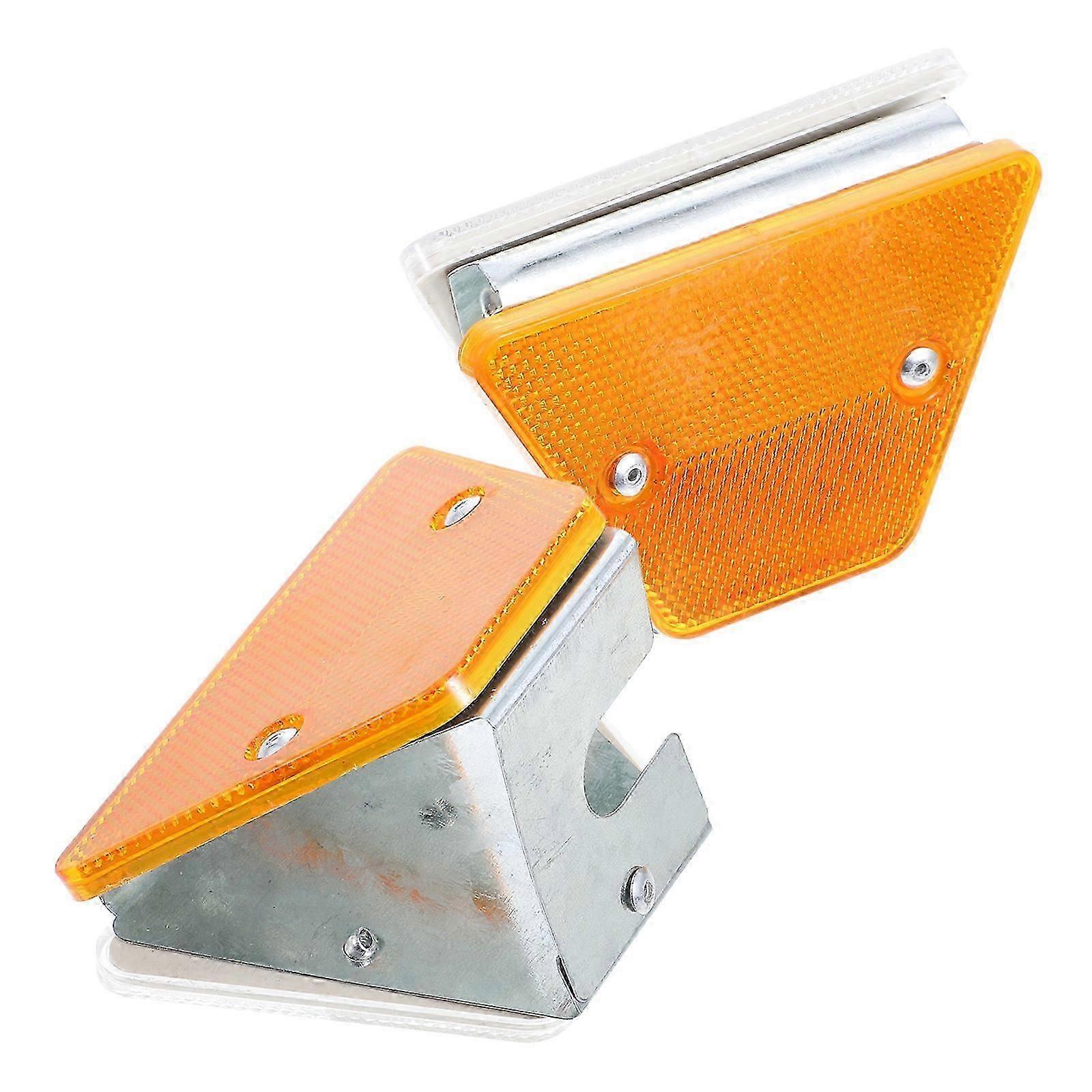 Double-Sided Reflective Road Markers | Easy Installation | 2Pcs Trapezoid