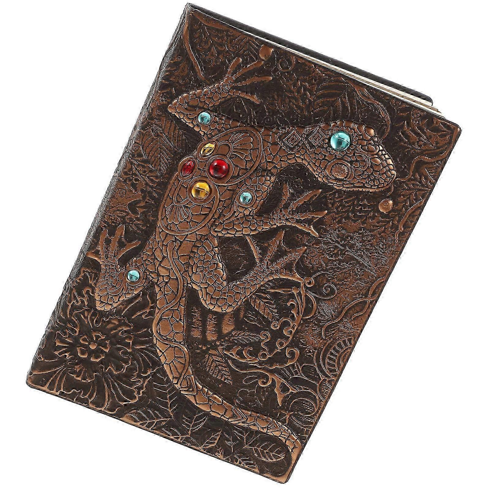 Dark Brown Embossment Notebook for Office Schedule Planner