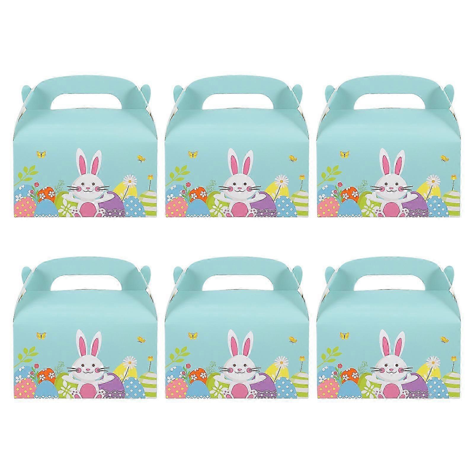 6Pcs Blue Boxes for Storage Easter Candy Gift Packing